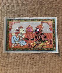 Orissa Pattachitra-Off-white-Hand-painted-Pattachitra Painting